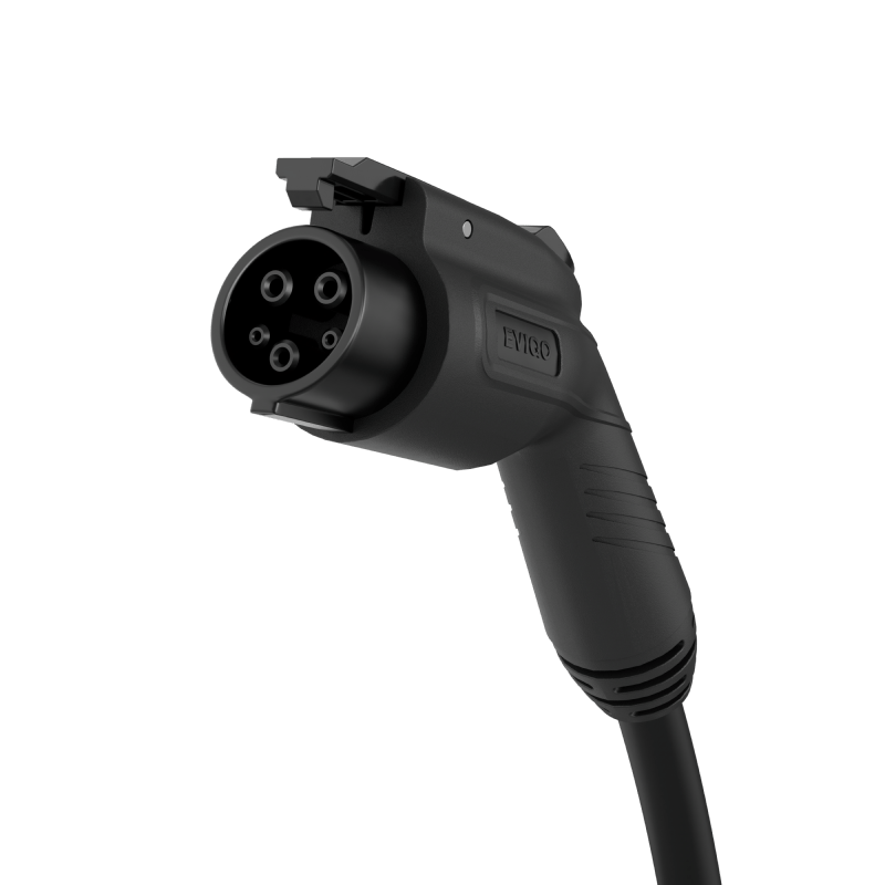EVIQO Level 2 EV Charger with a 25-foot cable and NEMA 14-50 plug, designed for efficient electric vehicle charging.