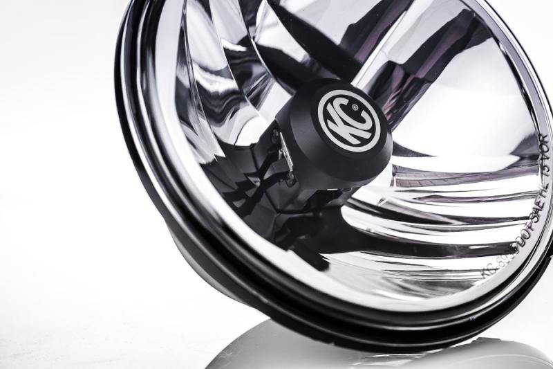 KC HiLiTES 7in. Gravity LED headlights for Jeep JK, featuring a durable design and advanced lighting technology.