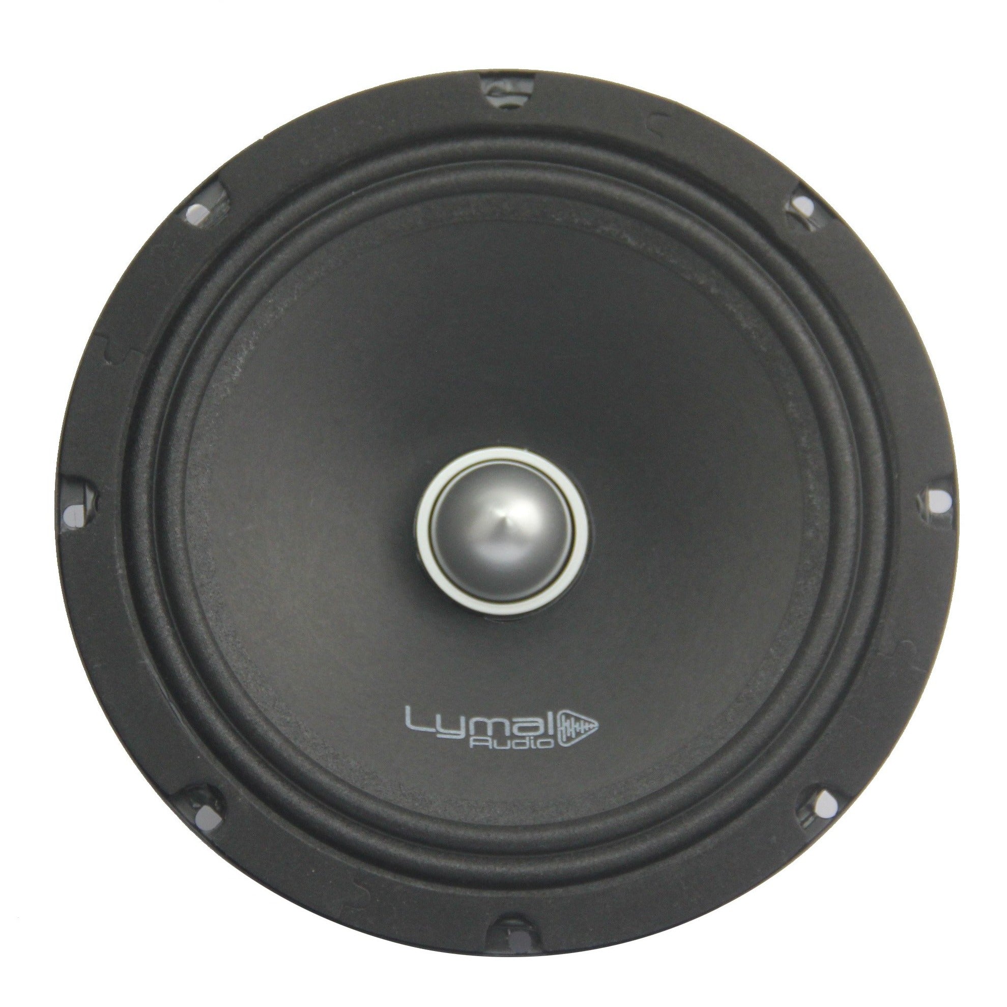 LA-EP80B 8-inch midrange loudspeakers with bullet design, showcasing robust construction and high-performance features for car audio systems.