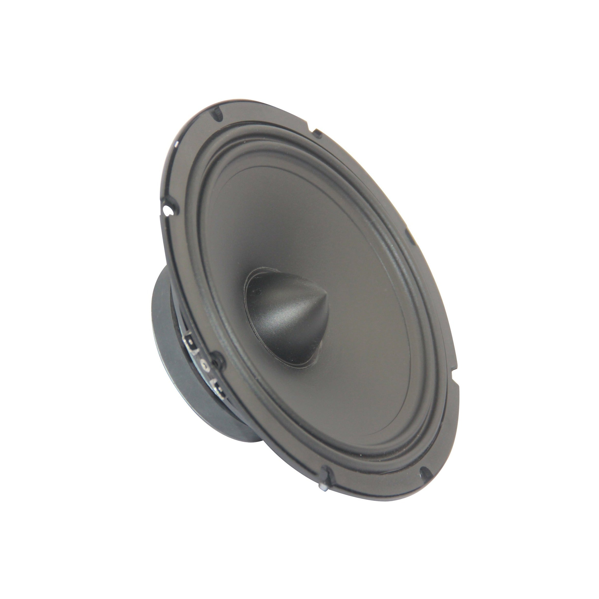 LT-ECO65PAR 6.5-inch mid car audio speakers with bullet design, showcasing robust construction and sleek appearance.