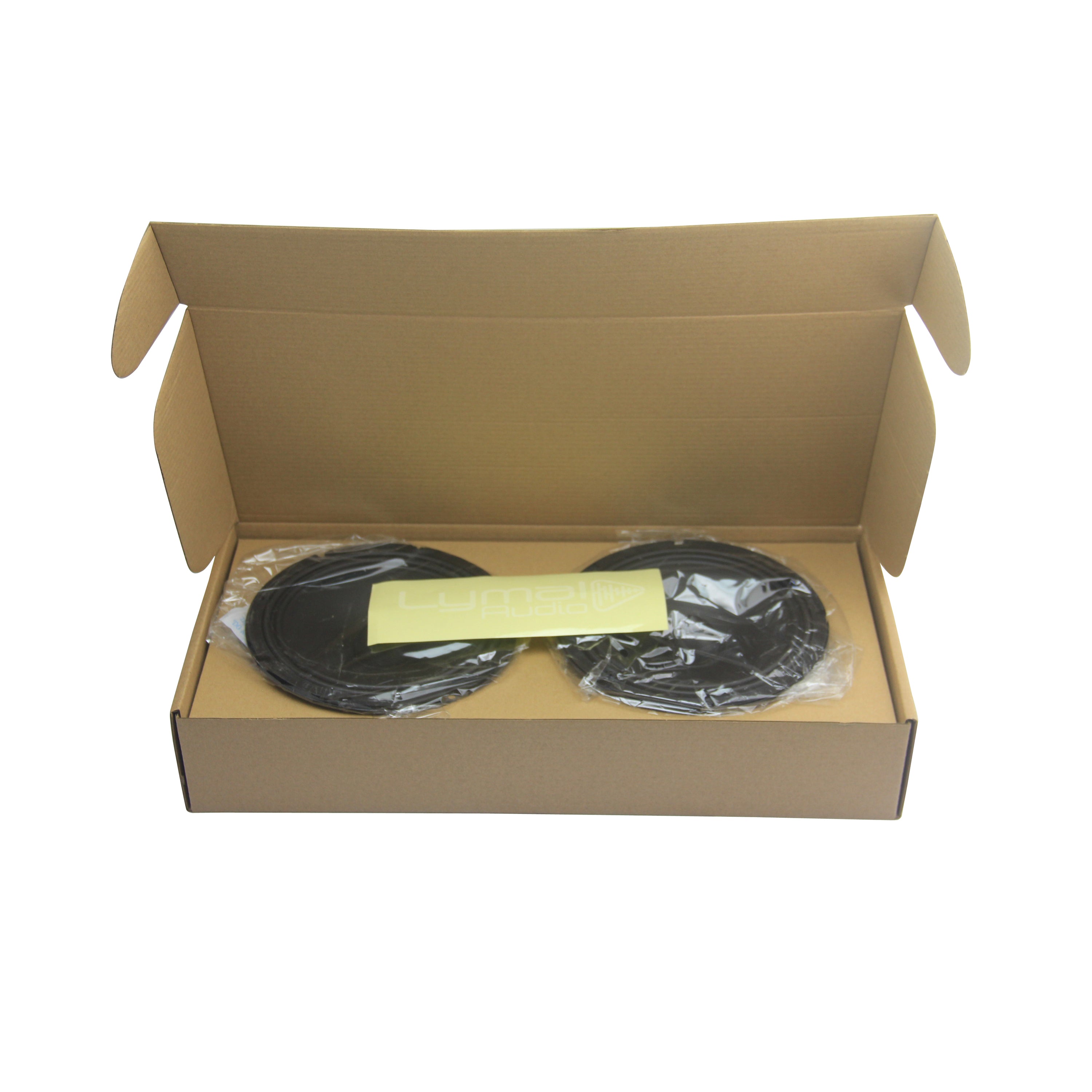 LT-ECO65PAR 6.5-inch mid car audio speakers with bullet design, showcasing robust construction and sleek appearance.