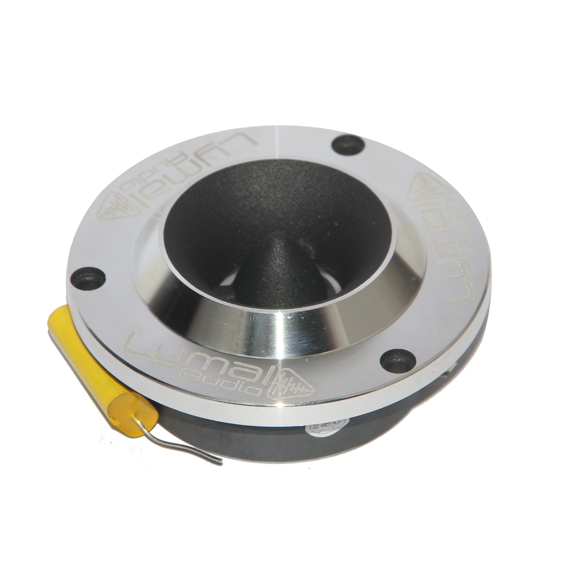 Lymal Audio LT-TW25S PRO Bullet 3.75″ Super Tweeters in silver, showcasing their sleek design and compact size.