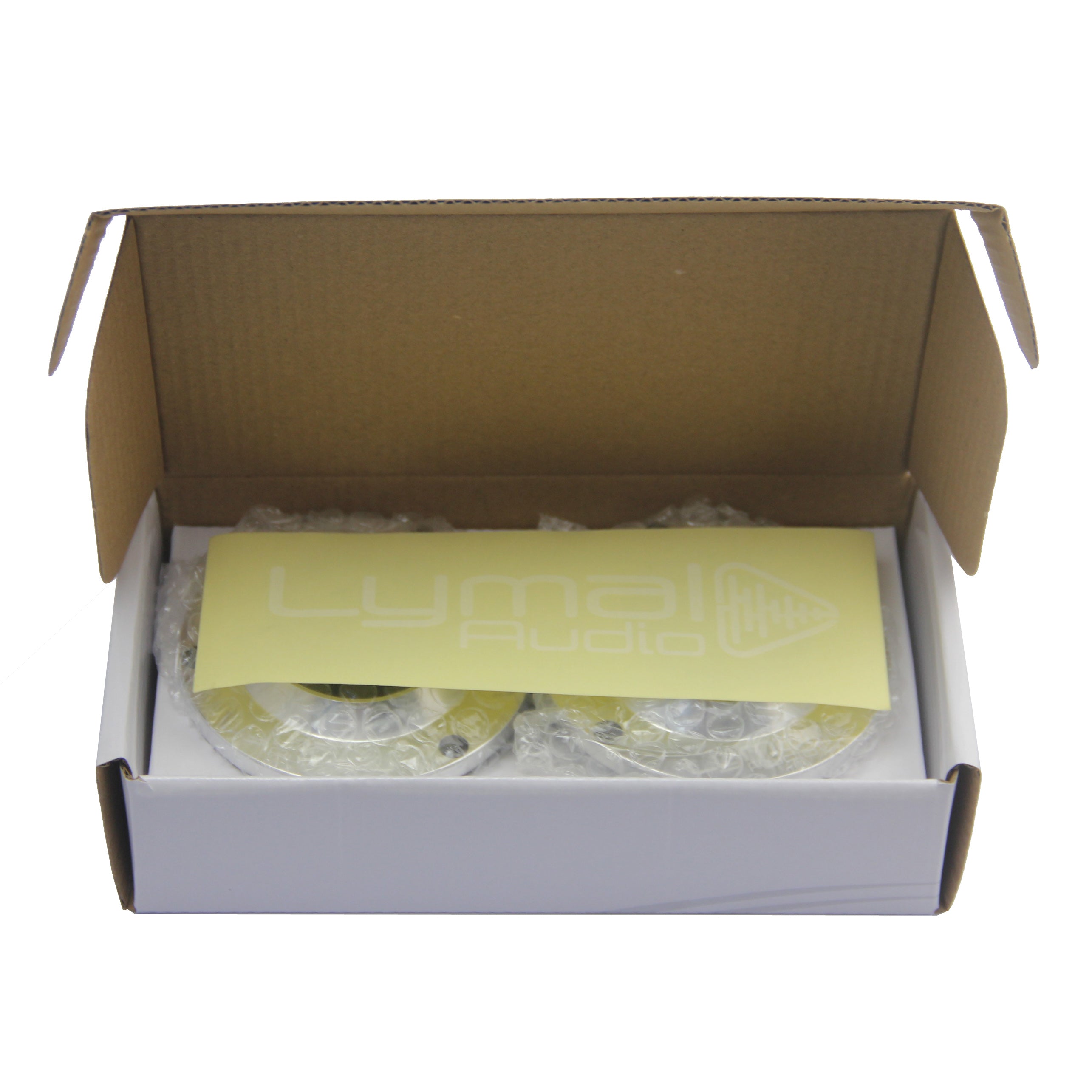 Lymal Audio LT-TW25S PRO Bullet 3.75″ Super Tweeters in silver, showcasing their sleek design and compact size.