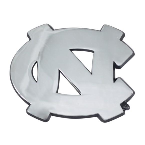 NCAA Chrome Team Logo Emblem featuring a 3D molded design in vibrant team colors, perfect for vehicles and personal items.
