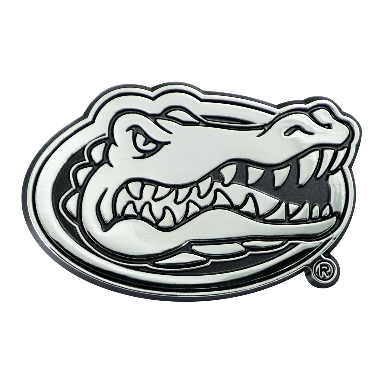 NCAA Chrome Team Logo Emblem featuring a 3D molded design in vibrant team colors, perfect for vehicles and personal items.