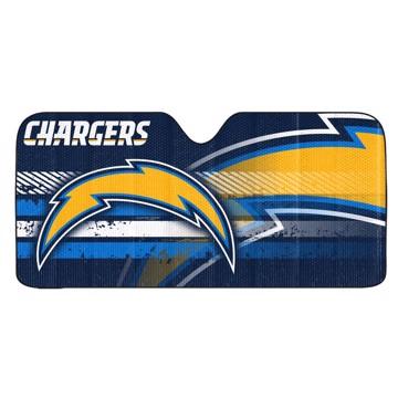 NFL Universal Automobile Sunshade featuring vibrant team colors, blocking sunlight and UV rays, designed to fit most vehicles.
