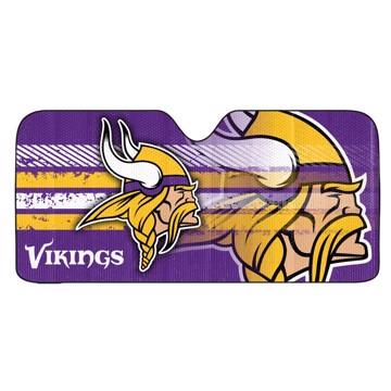 NFL Universal Automobile Sunshade featuring vibrant team colors, blocking sunlight and UV rays, designed to fit most vehicles.