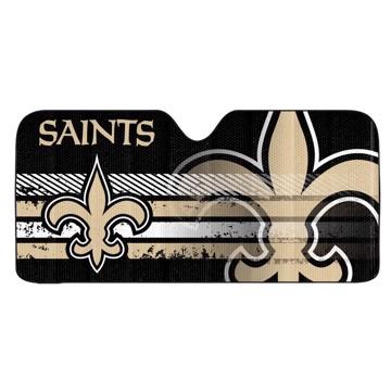 NFL Universal Automobile Sunshade featuring vibrant team colors, blocking sunlight and UV rays, designed to fit most vehicles.