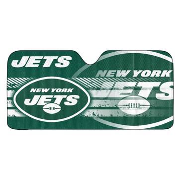 NFL Universal Automobile Sunshade featuring vibrant team colors, blocking sunlight and UV rays, designed to fit most vehicles.