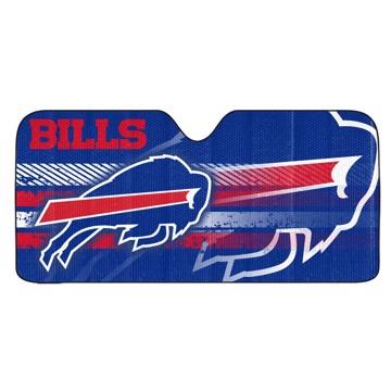 NFL Universal Automobile Sunshade featuring vibrant team colors, blocking sunlight and UV rays, designed to fit most vehicles.