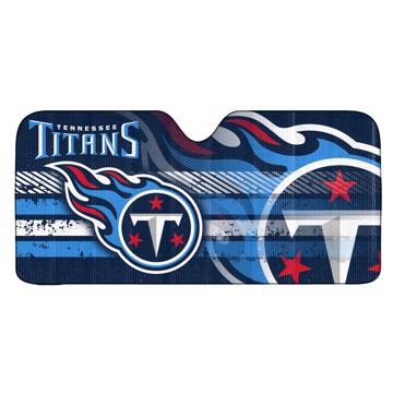 NFL Universal Automobile Sunshade featuring vibrant team colors, blocking sunlight and UV rays, designed to fit most vehicles.