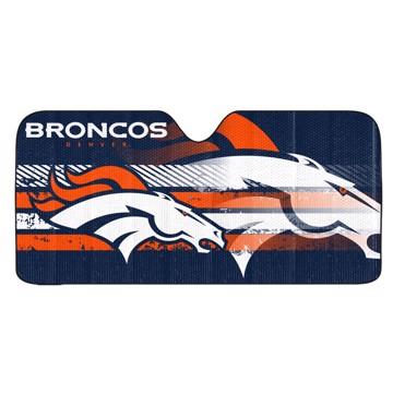 NFL Universal Automobile Sunshade featuring vibrant team colors, blocking sunlight and UV rays, designed to fit most vehicles.