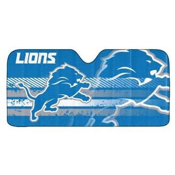NFL Universal Automobile Sunshade featuring vibrant team colors, blocking sunlight and UV rays, designed to fit most vehicles.