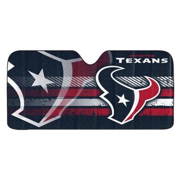 NFL Universal Automobile Sunshade featuring vibrant team colors, blocking sunlight and UV rays, designed to fit most vehicles.