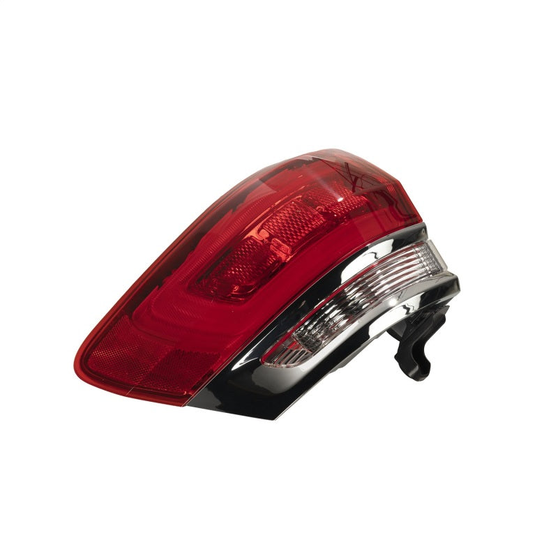 Omix Left Tail Light Assembly for 2014-2018 Jeep Grand Cherokee, featuring housing, lens, and bulbs.
