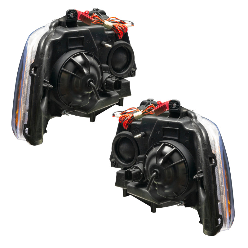 Oracle 03-06 Lincoln Navigator SMD headlights with ColorSHIFT technology, featuring Chrome and Black housing options.