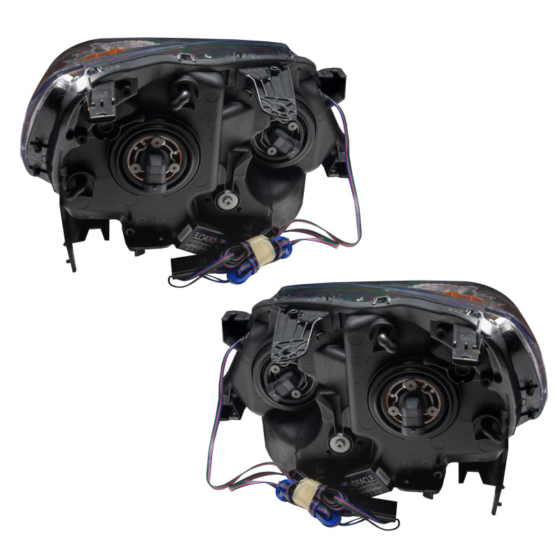 Oracle 05-07 Honda Odyssey SMD HL - White headlights with halo rings, showcasing chrome and black housing options.