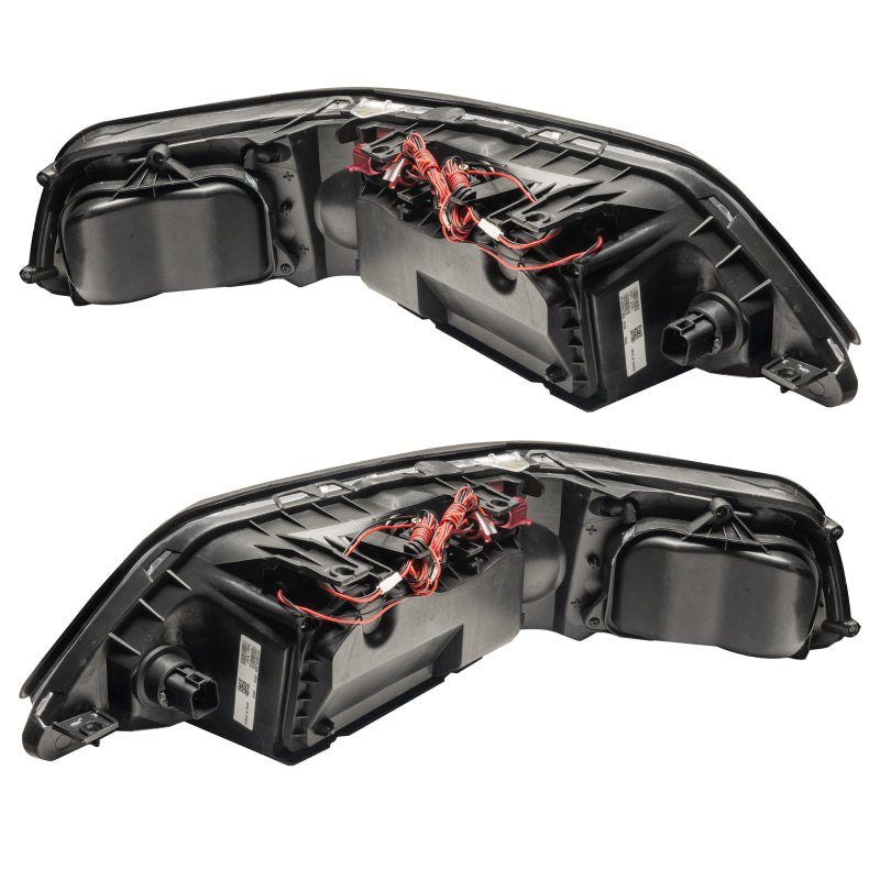 Oracle 05-11 Lincoln TownCar SMD headlights with ColorSHIFT technology, featuring Chrome and Black housing options.