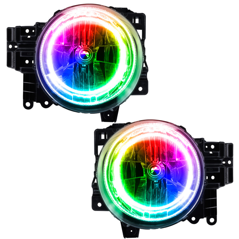 Oracle 07-14 Toyota FJ Cruiser SMD headlights with ColorSHIFT technology, showcasing Chrome and Black housing options.