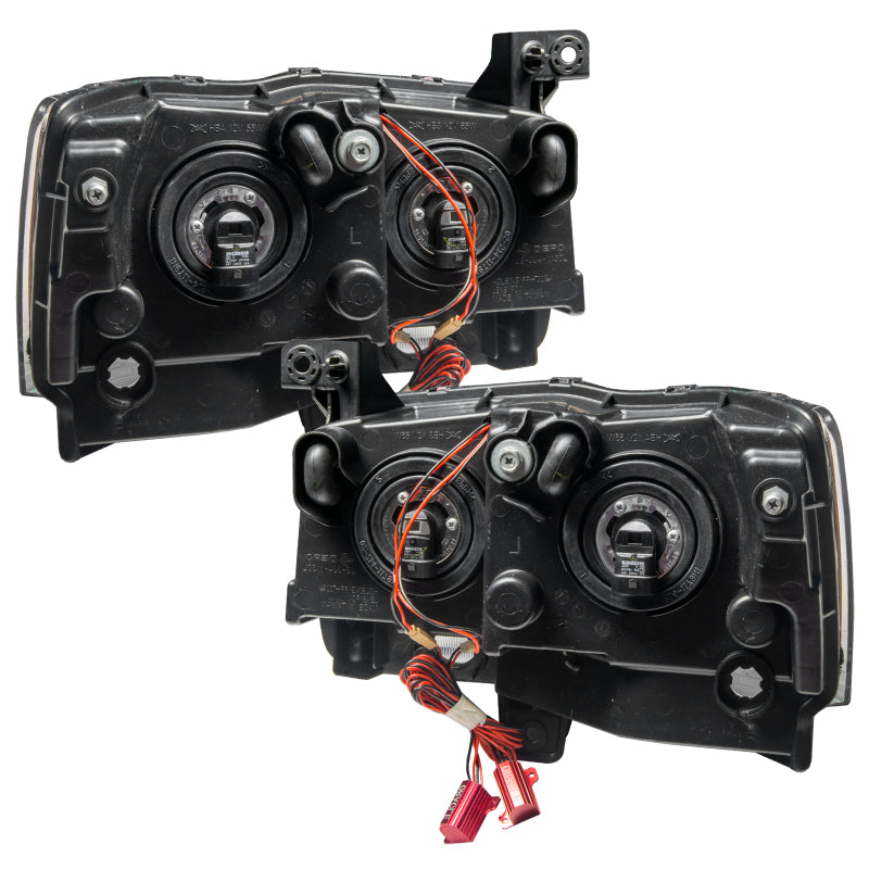 Oracle 08 Dodge Magnum SMD headlights in chrome with ColorSHIFT technology and 2.0 controller, showcasing a modern design and bright illumination.