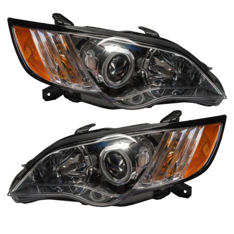 Oracle ColorSHIFT SMD headlights for 08-09 Subaru Legacy Sedan with BC1 controller, showcasing vibrant lighting options.
