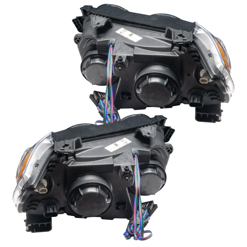 Oracle 12-15 Chevrolet Sonic Pre-Assembled SMD Headlights with ColorSHIFT technology, showcasing Chrome and Black housing options.