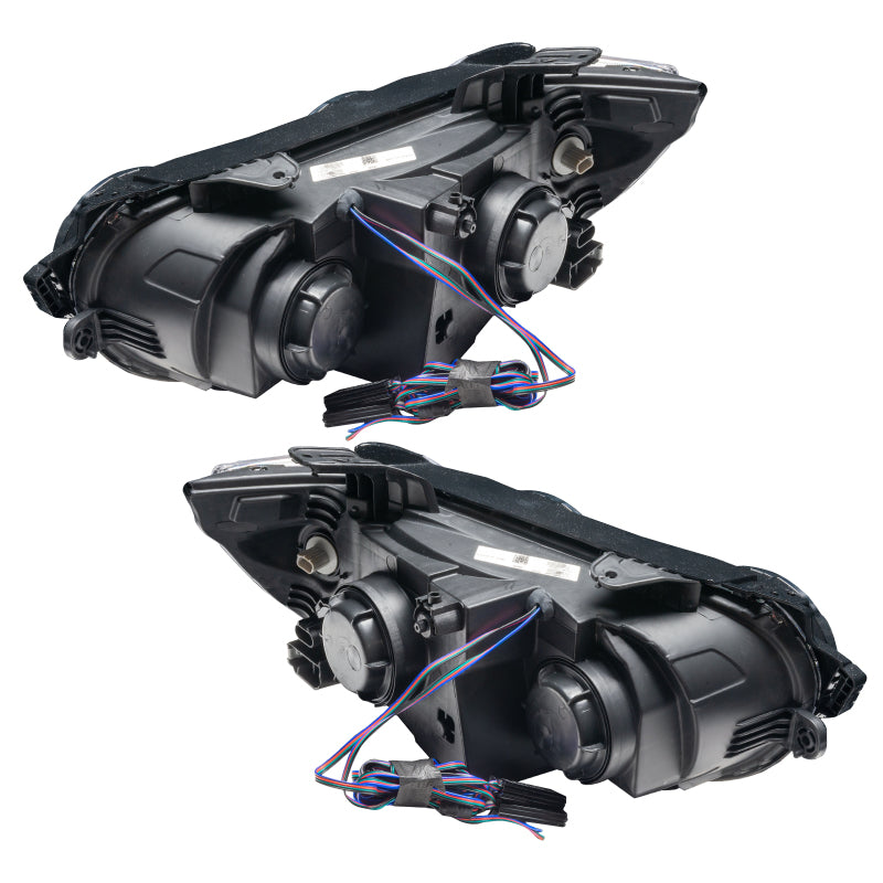 Oracle 12-15 Chevrolet Sonic Pre-Assembled SMD Headlights with ColorSHIFT technology, featuring Chrome and Black housing options.