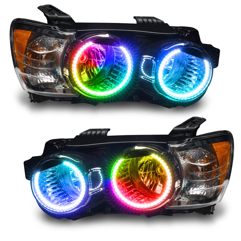 Oracle 12-15 Chevrolet Sonic Pre-Assembled SMD Headlights with ColorSHIFT technology, featuring Chrome and Black housing options.