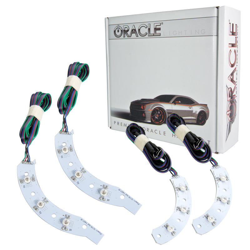 Oracle ColorSHIFT DRL Upgrade Kit for 2014-2015 Chevy Camaro RS, featuring circuit boards and remote control.