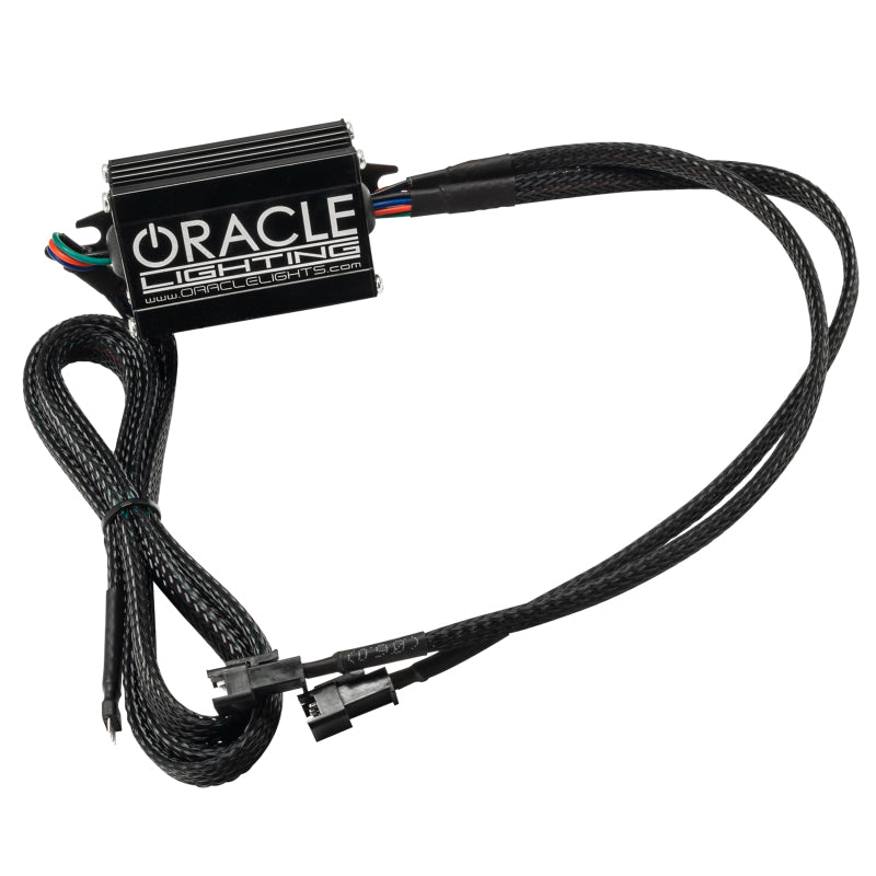 Oracle ColorSHIFT DRL Upgrade Kit for 2014-2015 Chevy Camaro RS, featuring circuit boards and remote control.