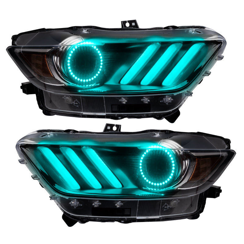 Oracle Halo Kit for 2015-2017 Ford Mustang featuring vibrant LED lights and sleek design.