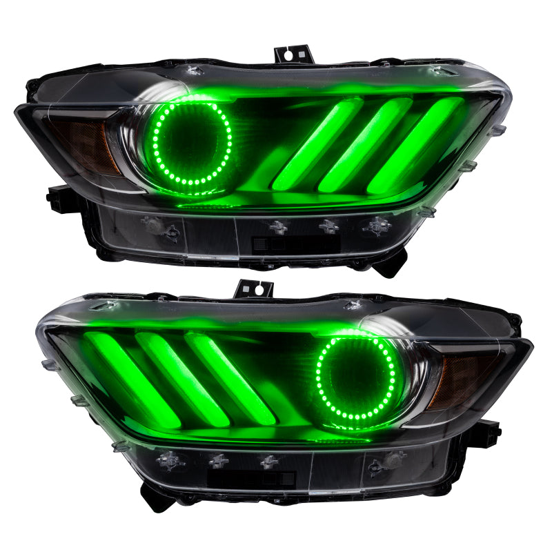 Oracle Halo Kit for 2015-2017 Ford Mustang featuring vibrant LED lights and sleek design.
