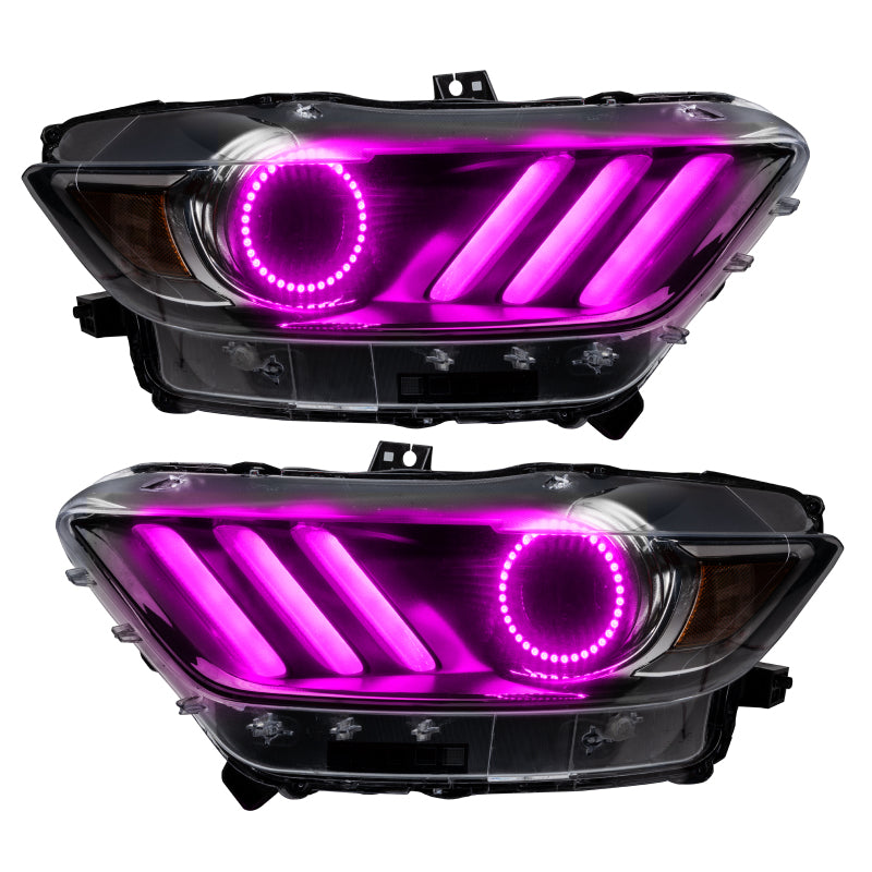 Oracle Halo Kit for 2015-2017 Ford Mustang featuring vibrant LED lights and sleek design.
