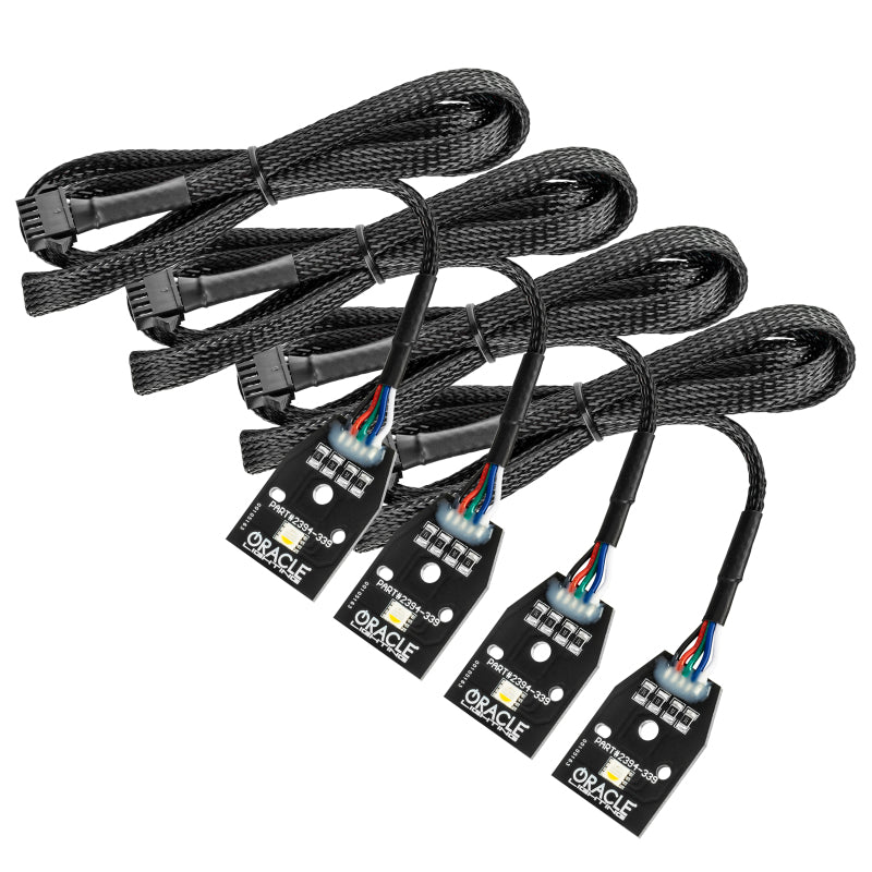 Oracle ColorSHIFT RGB+W DRL Replacement Kit for 2015-2019 Dodge Charger, showcasing vibrant color options and sleek design.