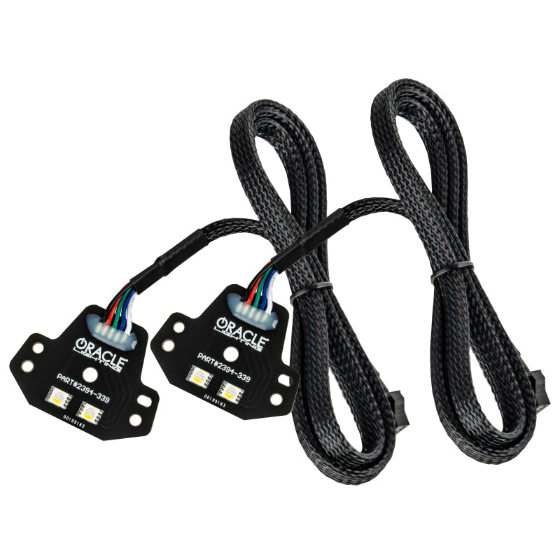 Oracle ColorSHIFT RGB+W DRL Replacement Kit for 2015-2019 Dodge Charger, showcasing vibrant color options and sleek design.