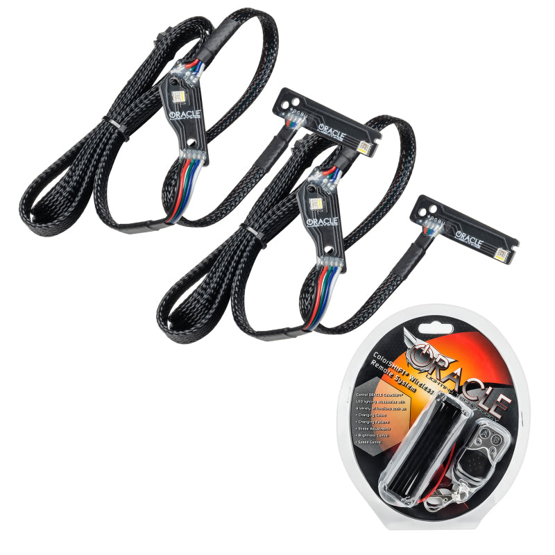 Oracle RGB+W headlight DRL upgrade for Nissan GT-R, showcasing vibrant colors and sleek design.