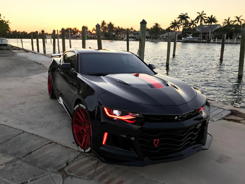 Oracle RGB+W Headlight DRL Upgrade Kit for 2016-2018 Chevrolet Camaro, showcasing vibrant color options and sleek design.