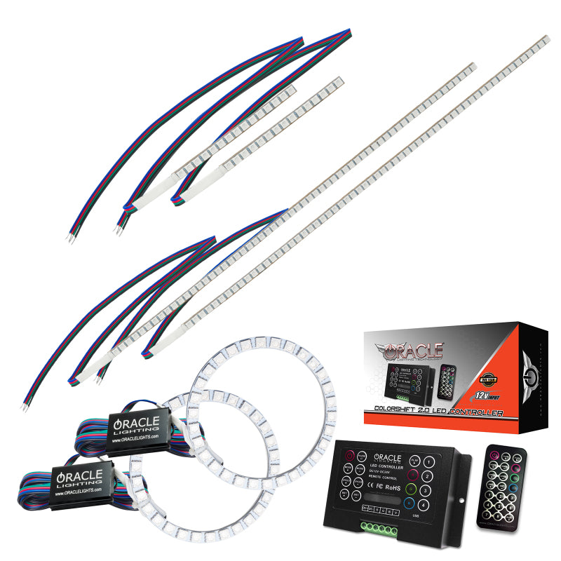 Oracle ColorSHIFT Halo Kit installed on a Honda Ridgeline, showcasing vibrant customizable lighting.