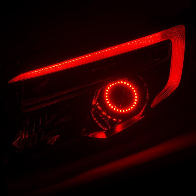 Oracle ColorSHIFT Halo Kit installed on a Honda Ridgeline, showcasing vibrant customizable lighting.