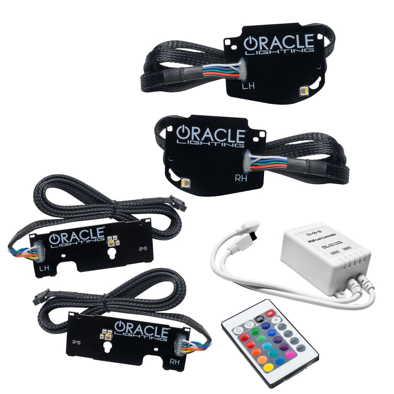 Oracle RGBW+A Headlight DRL Upgrade Kit for 2019-21 Chevy Camaro SS/RS, showcasing vibrant color options and sleek design.