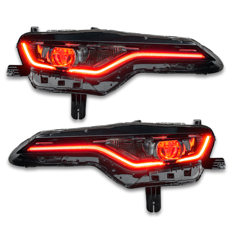 Oracle RGBW+A Headlight DRL Upgrade Kit for 2019-21 Chevy Camaro SS/RS, showcasing vibrant color options and sleek design.