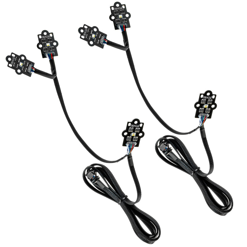 Oracle RGB+W Headlight DRL Upgrade Kit for 2019-2021 Chevy Silverado 1500, showcasing vibrant color options and sleek design.