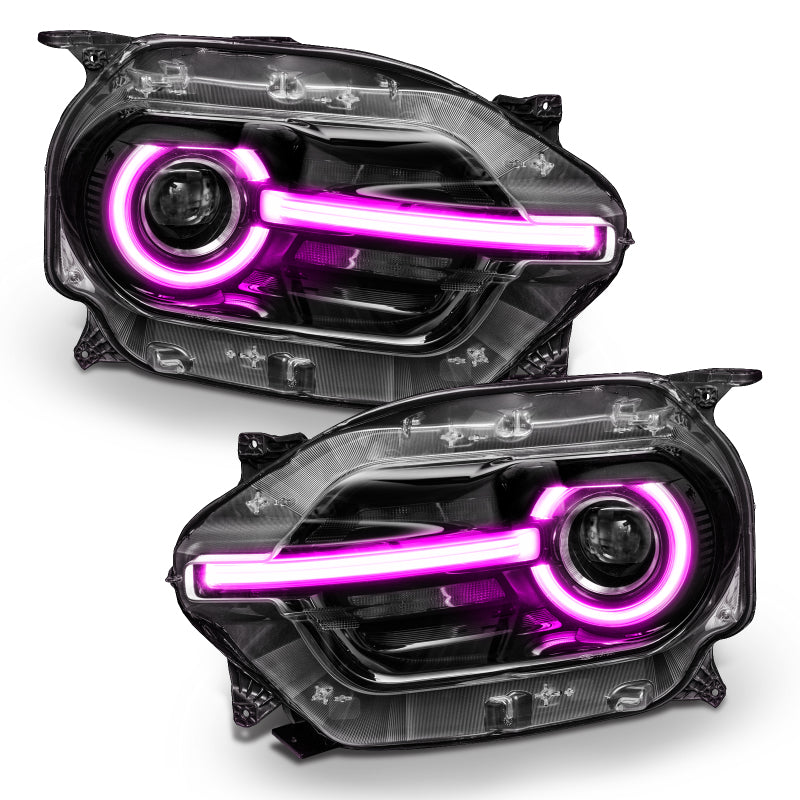 Oracle RGB+W Headlight DRL upgrade kit for 2021 Ford Bronco Sport, showcasing vibrant color options and sleek design.