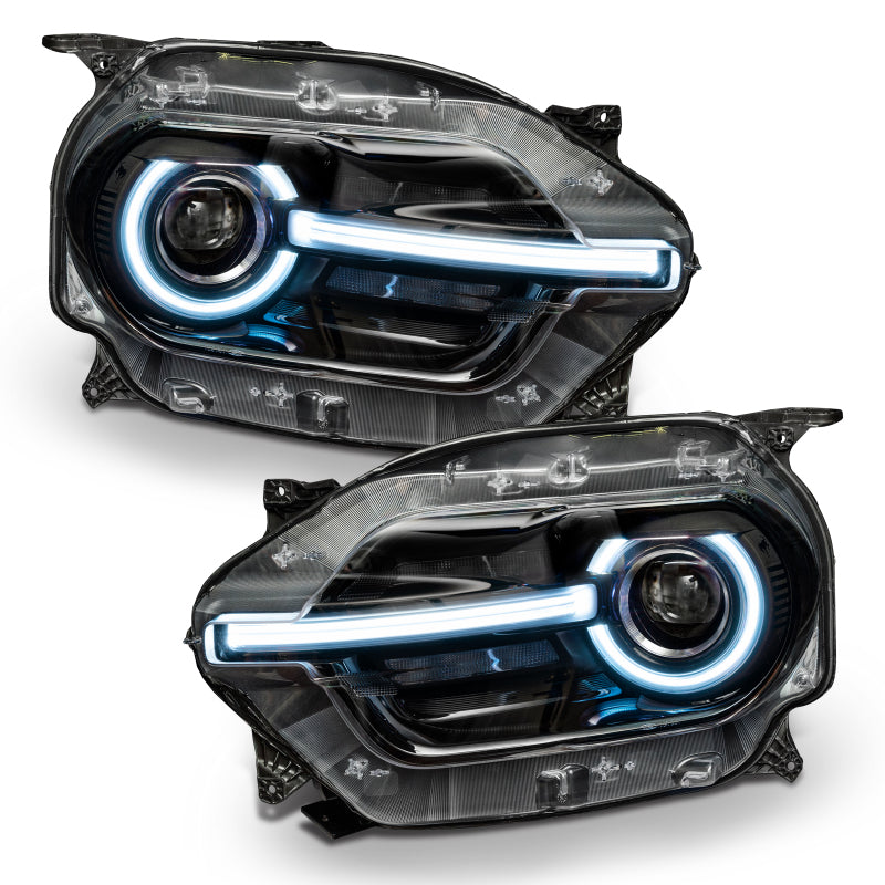 Oracle RGB+W Headlight DRL upgrade kit for 2021 Ford Bronco Sport, showcasing vibrant color options and sleek design.