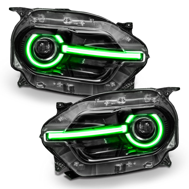 Oracle RGB+W Headlight DRL upgrade kit for 2021 Ford Bronco Sport, showcasing vibrant color options and sleek design.