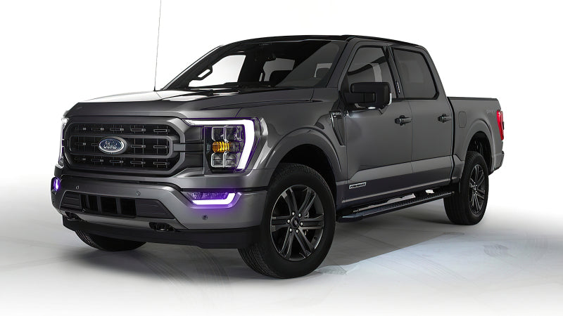 Oracle 21-22 Ford F-150 ColorSHIFT RGB+W Fog Light DRL Upgrade Kit showcasing vibrant color options and sleek design.