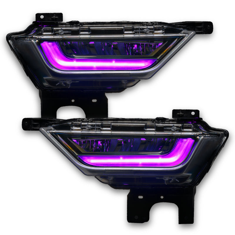 Oracle 21-22 Ford F-150 ColorSHIFT RGB+W Fog Light DRL Upgrade Kit showcasing vibrant color options and sleek design.