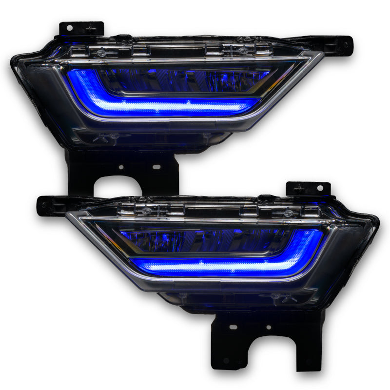 Oracle 21-22 Ford F-150 ColorSHIFT RGB+W Fog Light DRL Upgrade Kit showcasing vibrant color options and sleek design.
