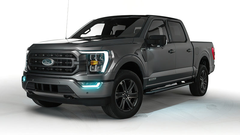 Oracle 21-22 Ford F-150 ColorSHIFT RGB+W Fog Light DRL Upgrade Kit showcasing vibrant color options and sleek design.