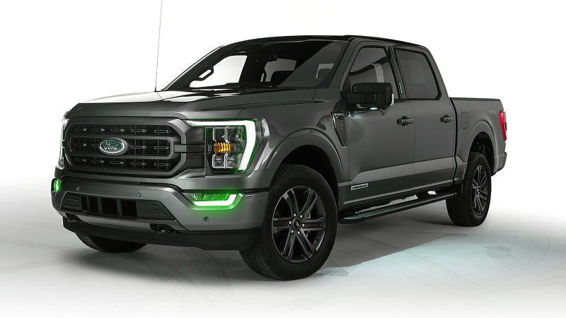 Oracle 21-22 Ford F-150 ColorSHIFT RGB+W Fog Light DRL Upgrade Kit showcasing vibrant color options and sleek design.